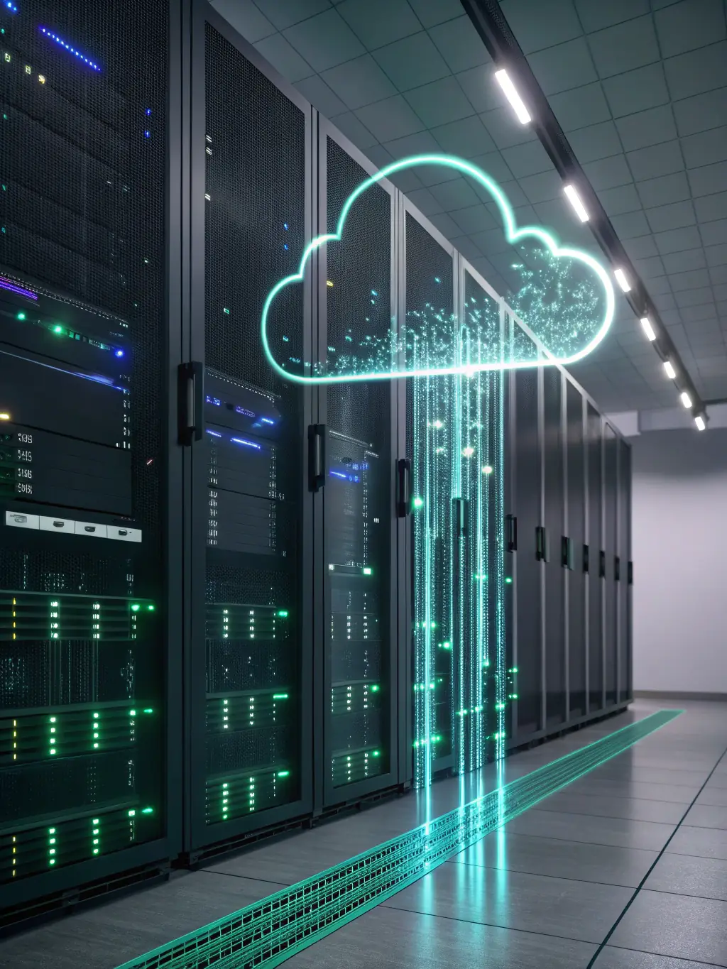 A stylized image representing automated workflows, showing data flowing seamlessly between different systems, symbolizing efficiency and streamlined operations for Nexus Digital Agency's clients.