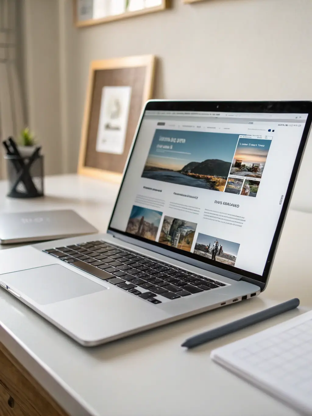 A modern, responsive website design showcasing clean lines, intuitive navigation, and a focus on user experience, reflecting Nexus Digital Agency's expertise in web development.